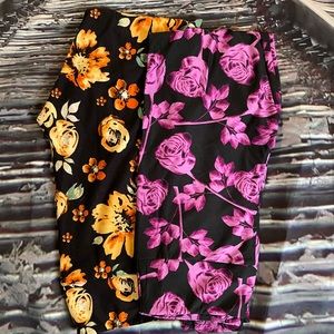 2 pairs OS lularoe leggings